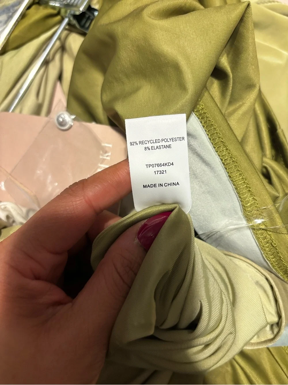 Meshki Bronwyn Halter Crop Top & Ruched Maxi Skirt Set in Ombré Vintage Olive